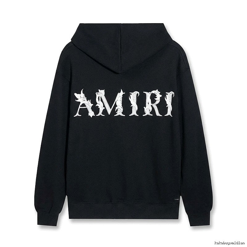 AMIRI letter-style black hoodie