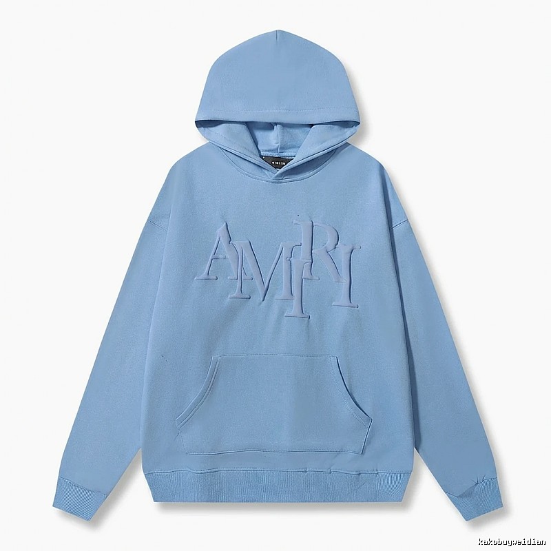 AMIRI Letter Style Light Blue Sweatshirt