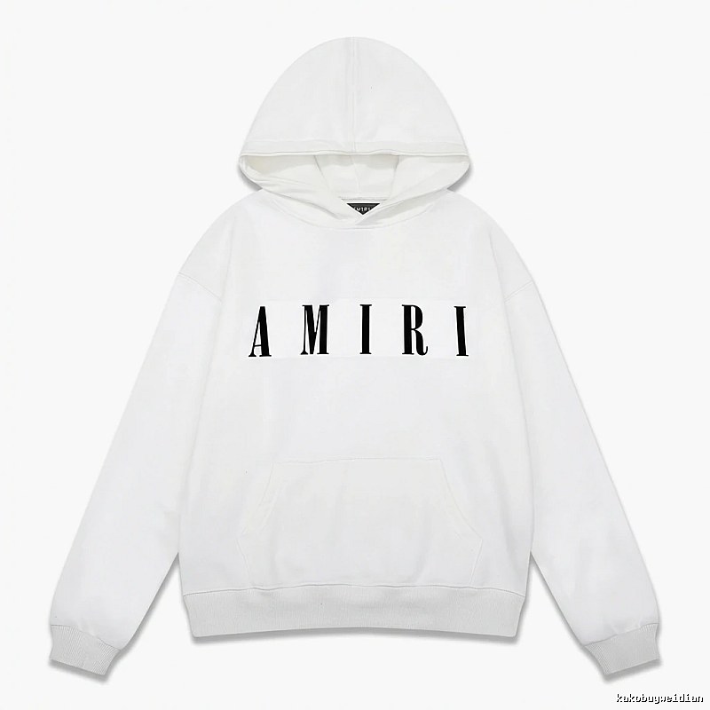 AMIRI minimalist style white hoodie