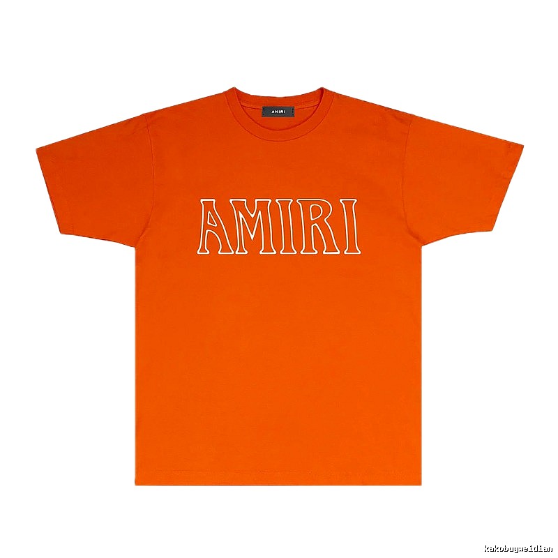 AMIRI Orange Minimalist Style T-shirt