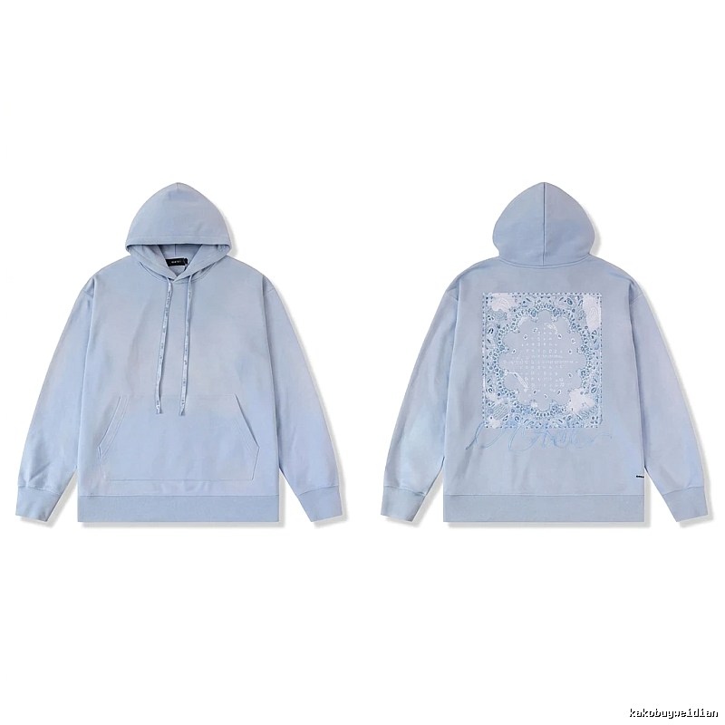 AMIRI Paisley Casual Light Blue Sweatshirt