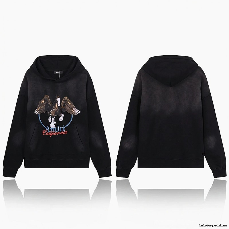 AMIRI Pegasus Retro Black Hoodie