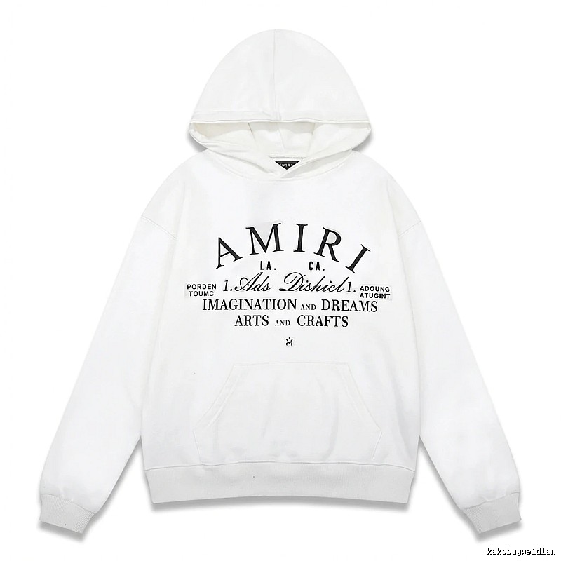 AMIRI retro-style white hoodie