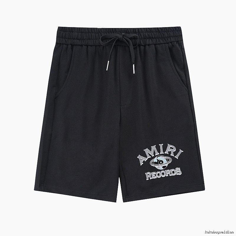 Amiri Streetwear Logo shorts Black Casual Amiri with Logo Accent