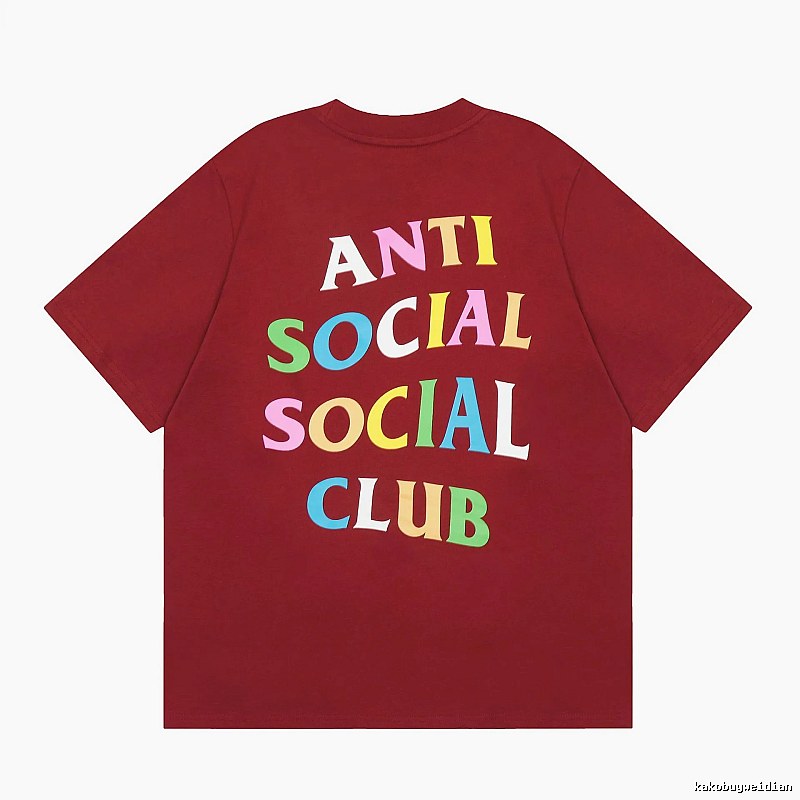 Anti Social Social Club Lightweight Logo T-shirt Black Orange Anti for Trend Styling