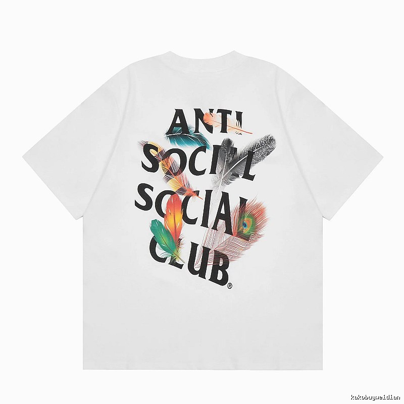 Anti Social Social Club Statement Logo T-shirt Black Orange Anti for Easy Pairing