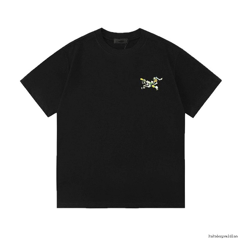 Arc'teryx Floral Print Street Style Black T-Shirt