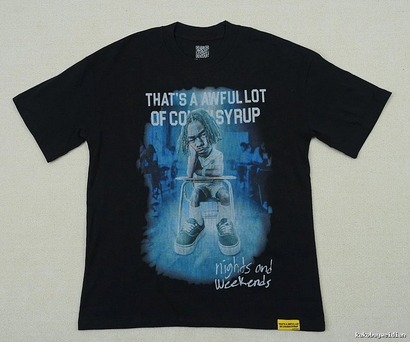 AwfulLot Portrait Print Street Style Black Short-sleeve T-shirt