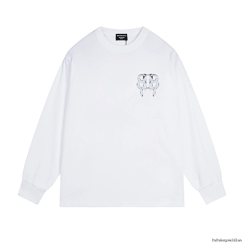 Balenciaga BB-style white sweatshirt
