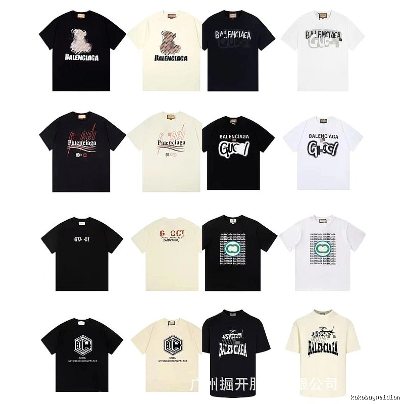 Balenciaga Co-branded Trendy Street Style Multi-color Short-sleeve T-shirt