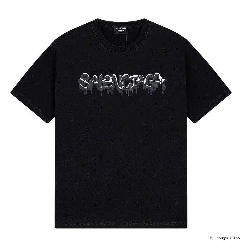 Balenciaga graffiti-style black T-shirt