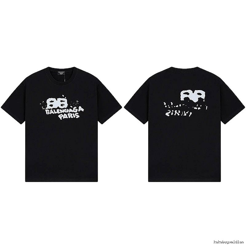 Balenciaga graffiti-style black T-shirt