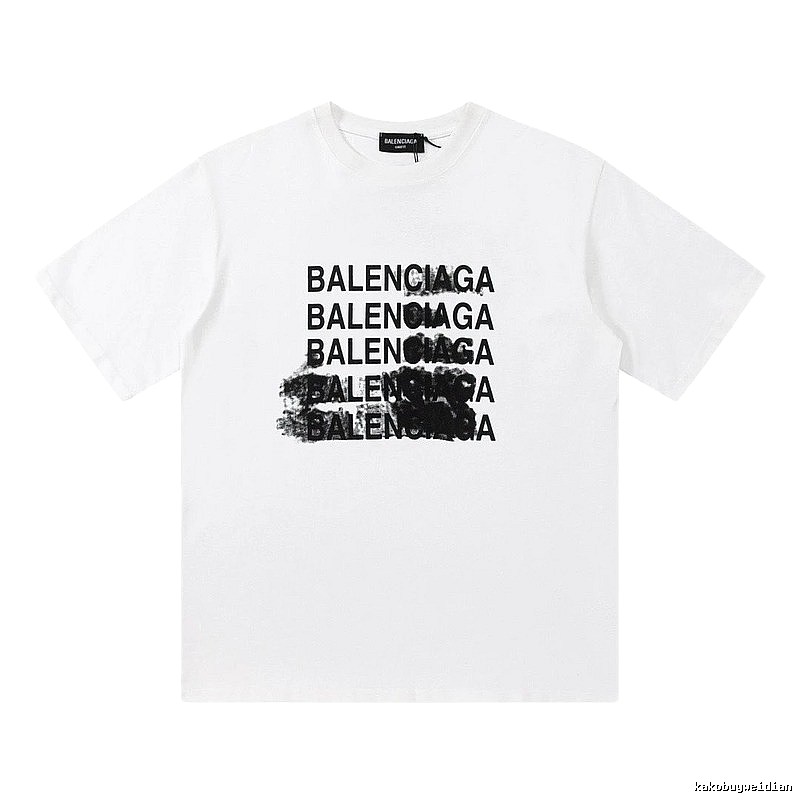 Balenciaga Graffiti Trendy Style White Short-sleeve T-shirt