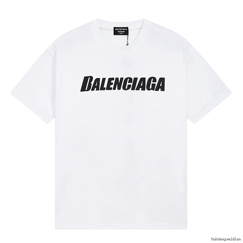 Balenciaga Letter Print Trendy White T-Shirt