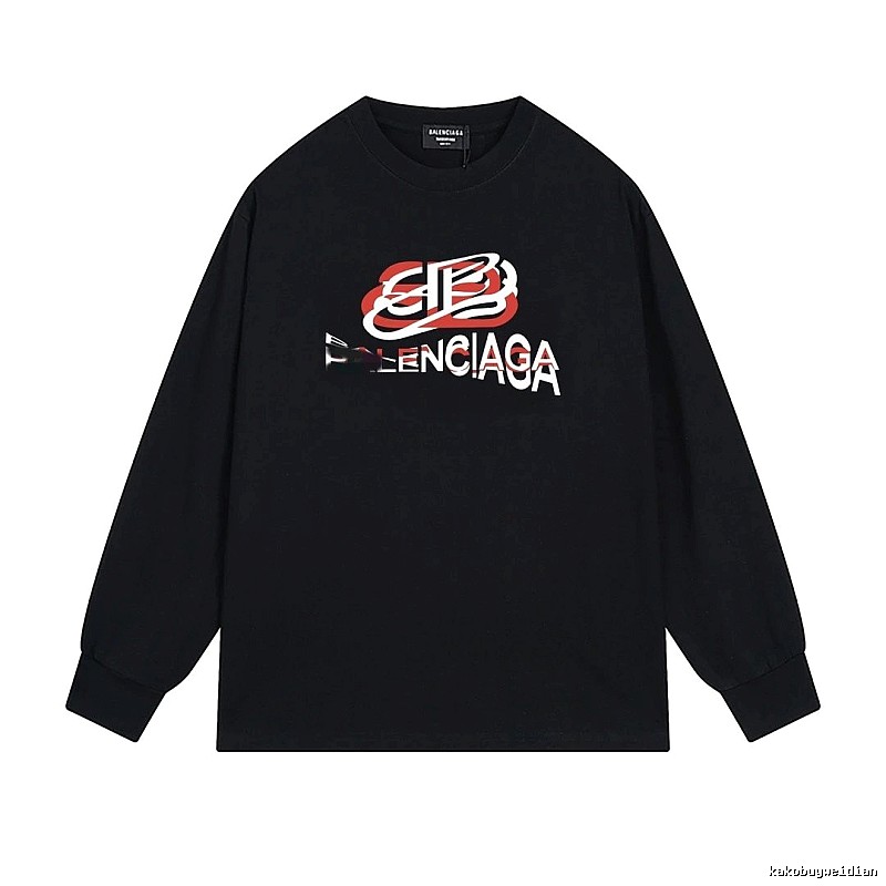 Balenciaga letter-style black T-shirt