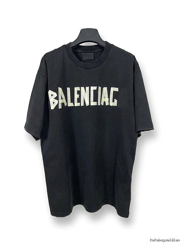Balenciaga letter-style black T-shirt