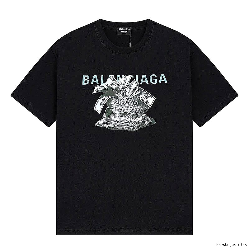 Balenciaga Money Bag Style Black T-shirt