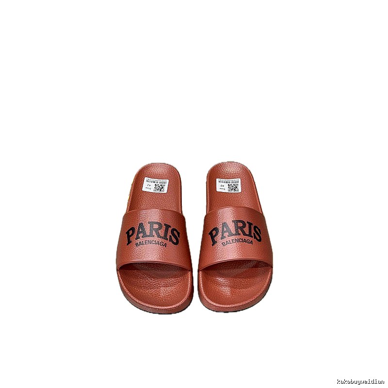 Balenciaga PARIS Streetwear Brand Brick Red Slippers