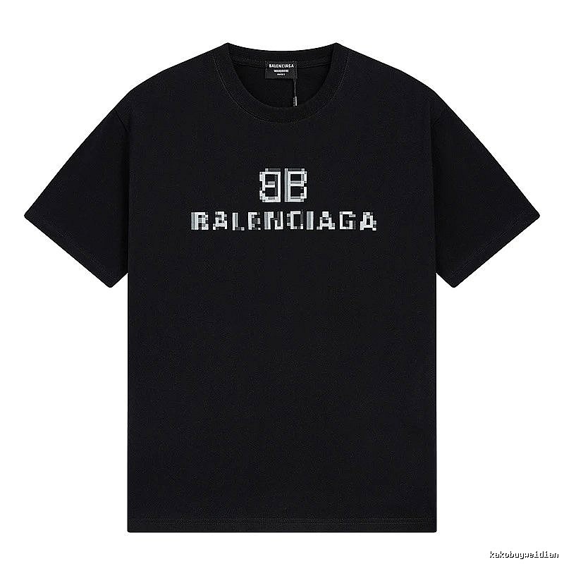 Balenciaga pixel-style black T-shirt