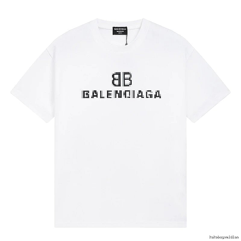 Balenciaga pixel-style white T-shirt
