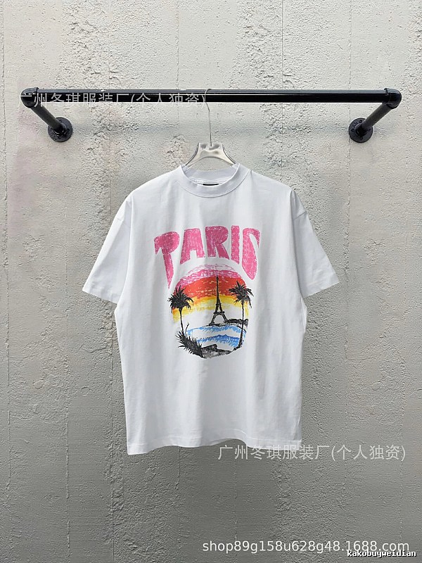 Balenciaga Printed Casual White T-shirt