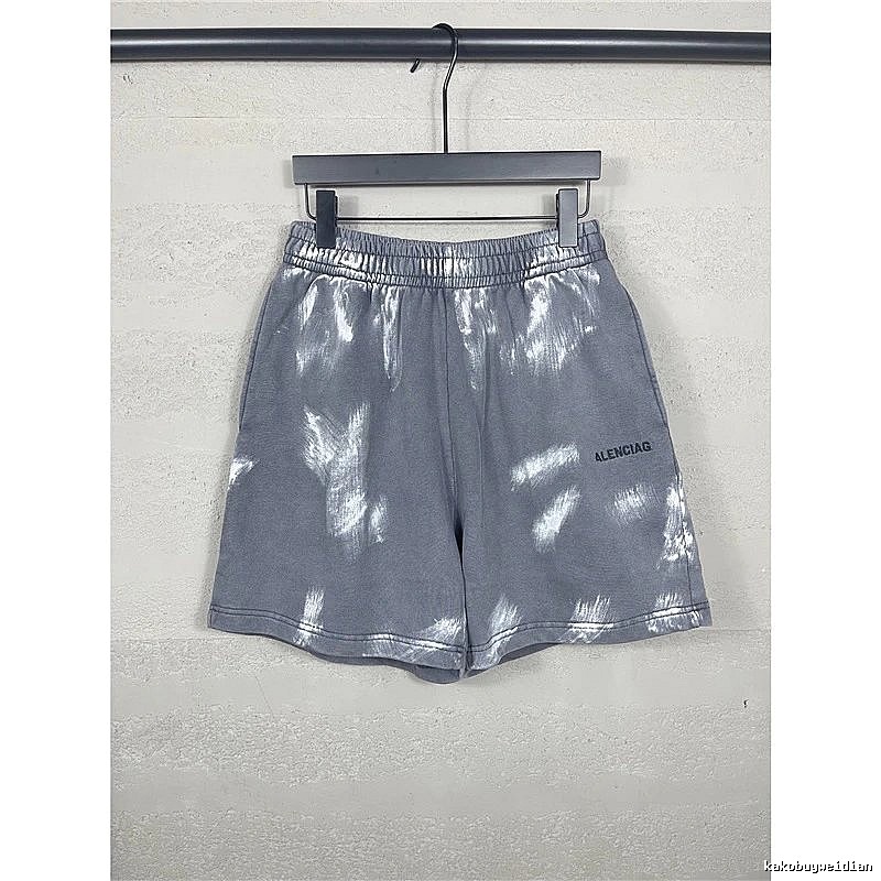 Balenciaga tie-dye style grey shorts