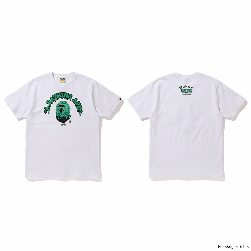 Bape Ape Head Minimalist Style White T-shirt