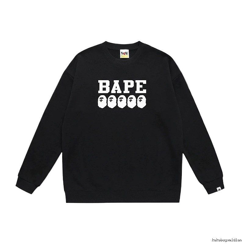 BAPE Ape Head Simple Black Sweatshirt