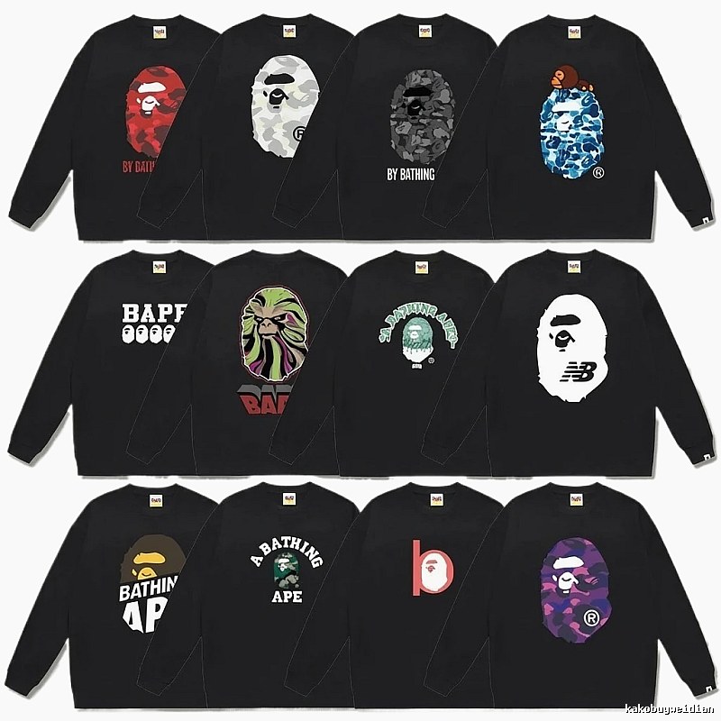 Bape Ape Head Trendy and Cool Black Sweatshirt