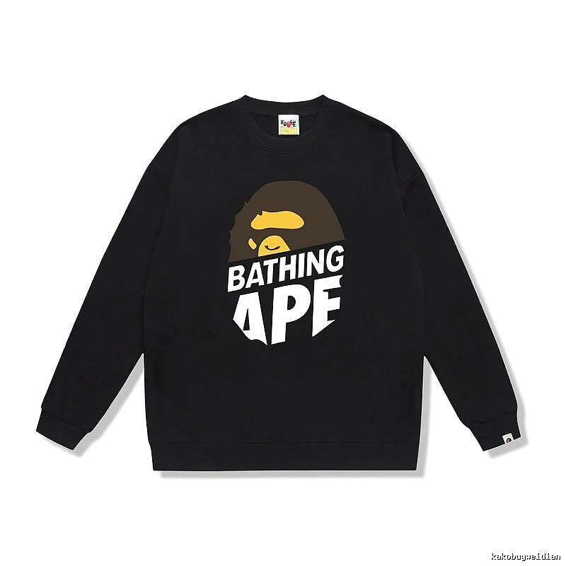 Bape Ape Head Trendy Cool Black Sweatshirt