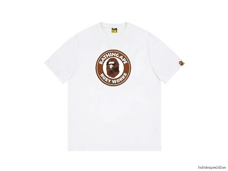 Bape Ape Head white short-sleeved shirt