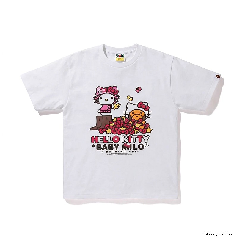 Bape Hello Kitty Co-branded White T-shirt