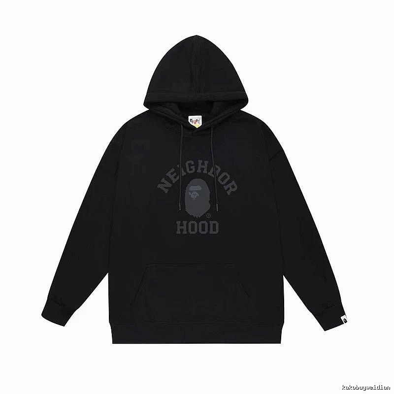 Bape Neighborhood black trendy hoodie