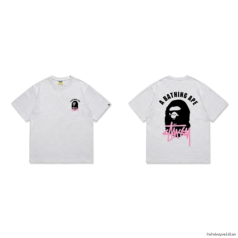 Bape Pink Trendy and Cool Short-sleeve Shirt