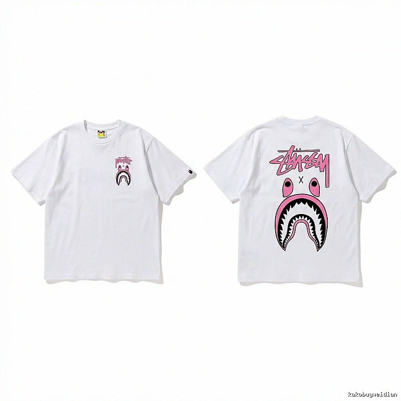 Bape Shark Co-branded White T-shirt