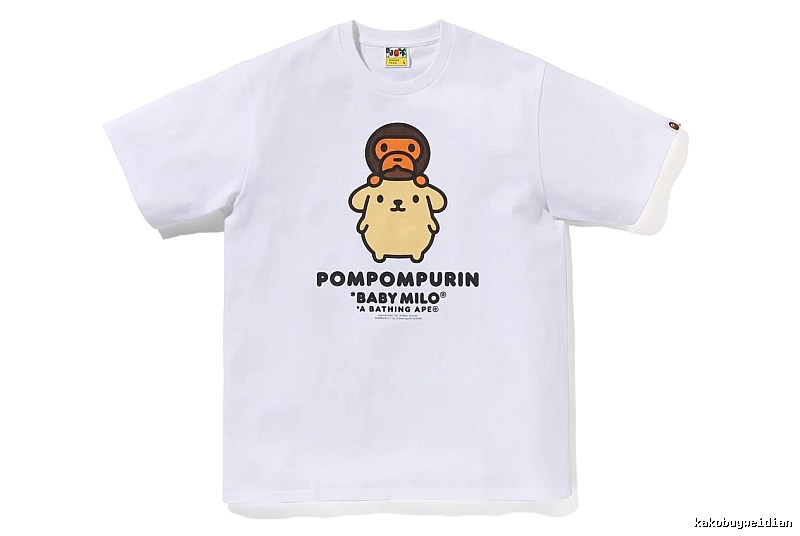 Bape x Pompompurin Co-branded Short-sleeve White