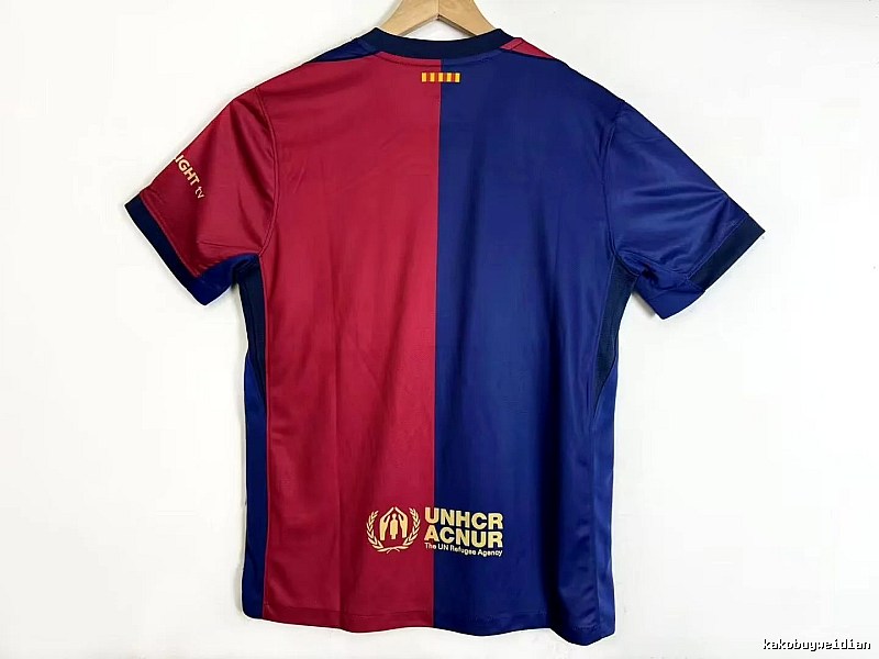 Barcelona Gift Ready Gavi #6 soccer jersey Blue Red Barcelona with Standout Detail
