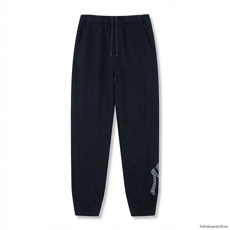Basic style casual black pants of MLB