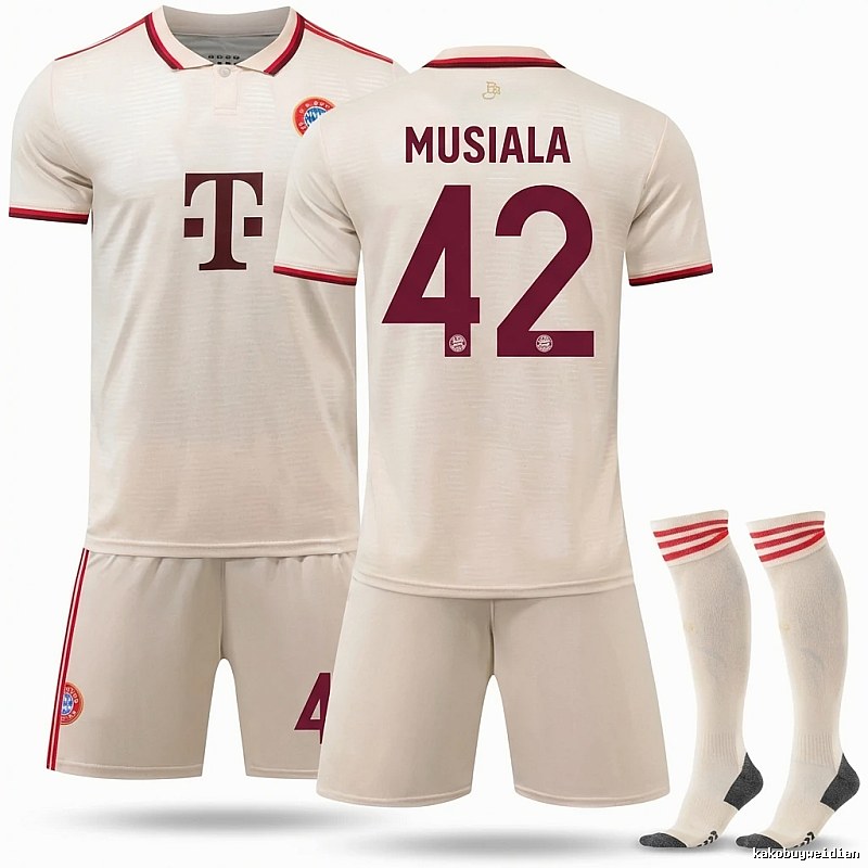 Bayern Munich's home white jersey.
