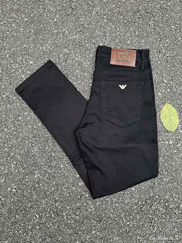 Black Emporio Armani Slim Casual Pants - Streetwear Edit
