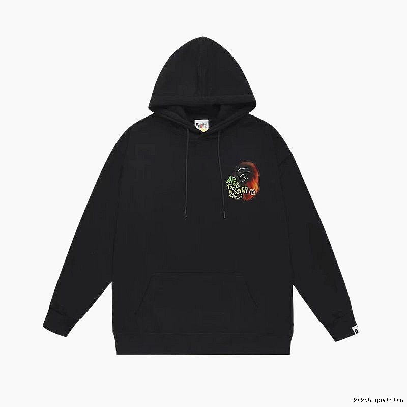 Black hoodie with Bape ape head print