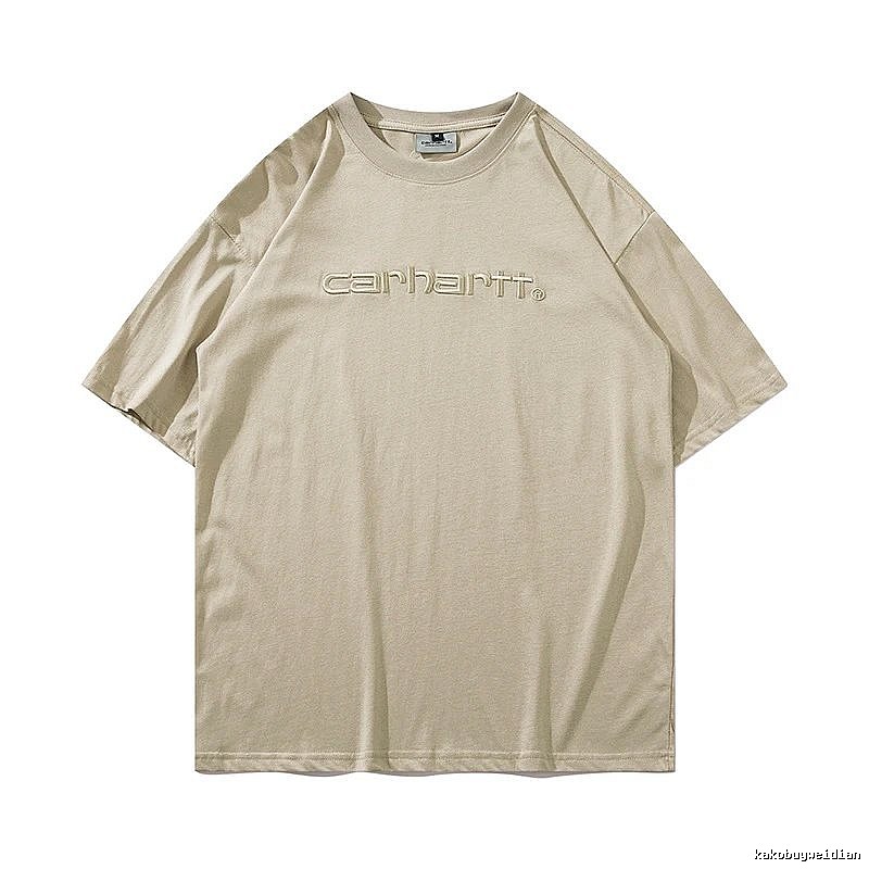 Carhartt Casual Logo T-shirt Light Blue Subtle for Streetwear Looks