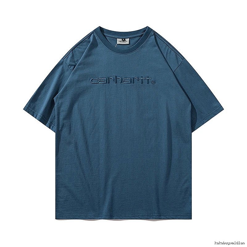 Carhartt Daily Logo T-shirt Light Blue Subtle for City Outfits