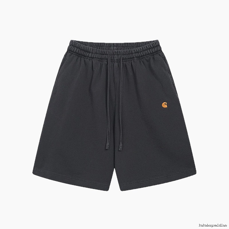 Carhartt Small Logo Workwear Style Carbon Black Casual Shorts