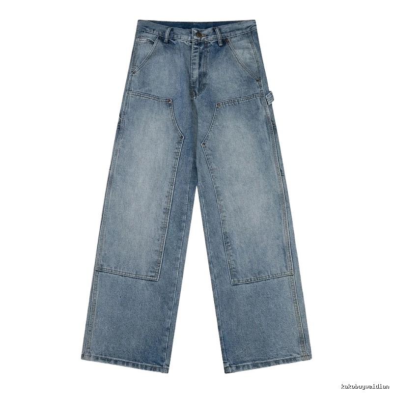 Carhartt workwear-style blue jeans