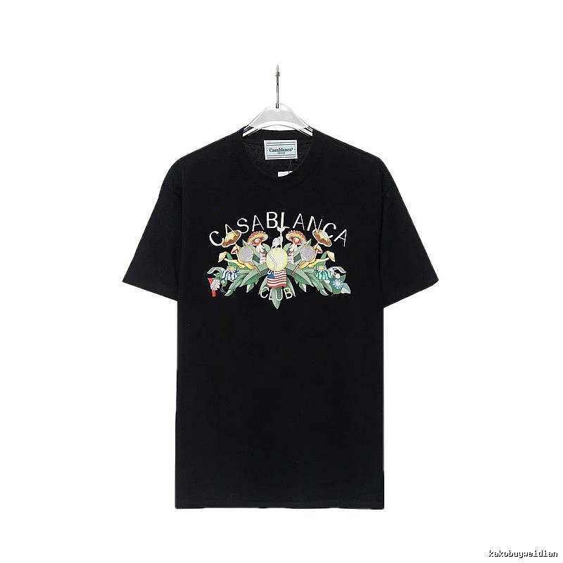 Casablanca - printed casual black T - shirt