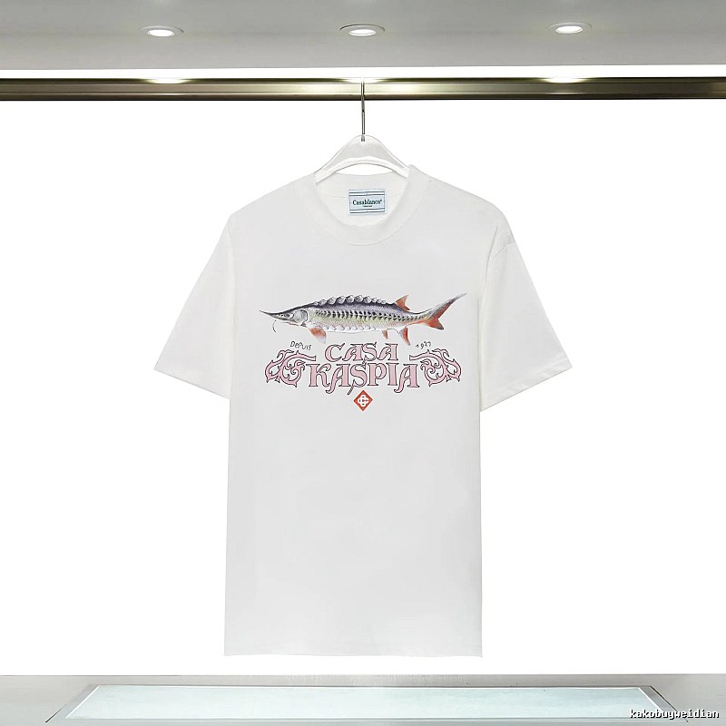 Casablanca - printed retro - style white T - shirt