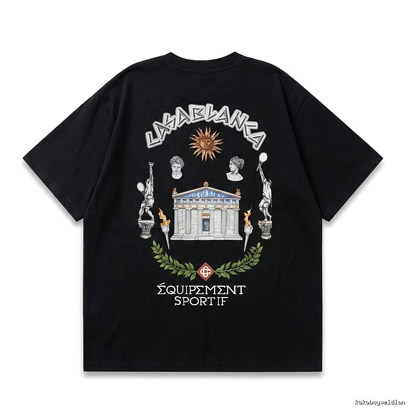 Casablanca retro style black T-shirt