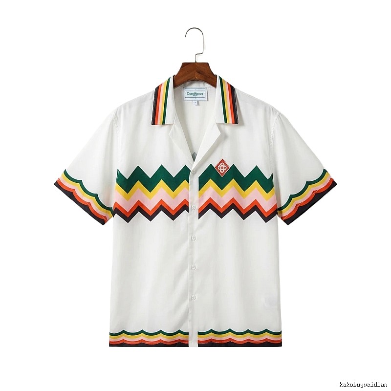 Casablanca retro-style colorful striped shirt