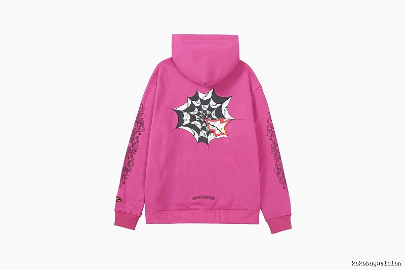 Chrome Hearts 2088-87 Rose Red Cross Graphic Hoodie Layered Outfit